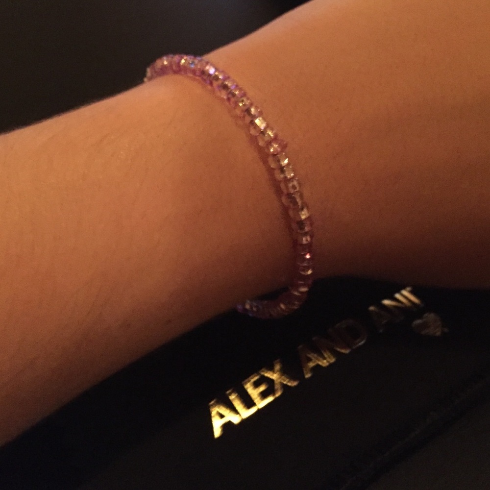 Final Markdown ALEX AND ANI Light Pink Sea Bead Bangle - Picture 2 of 3